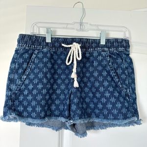 XS denim printed Loft shorts